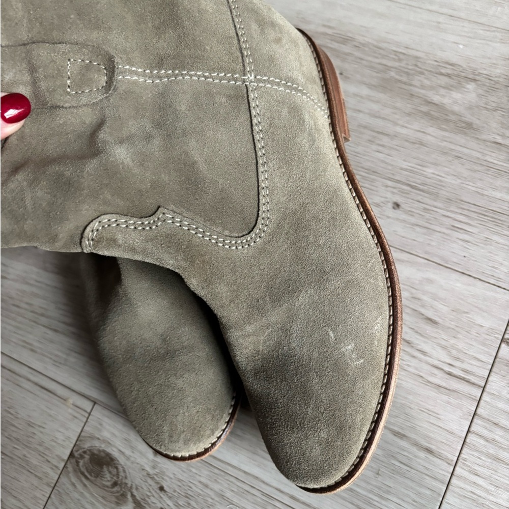 Isabel Marant Crisi suede ankle boot in an olive green - Picture 6 of 8